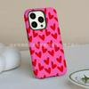 The Full-screen Red Heart-shaped Film Phone Case Is Compatible with iPhone 16 Pro/17 Women's iPhone 11/12/13/14/15