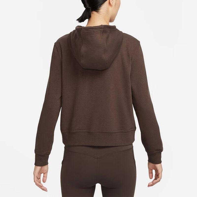 Nike Dri-Fit One Solid Quick-Dry Pullover Hoodie Women Hoodie Coffee FB5144-237