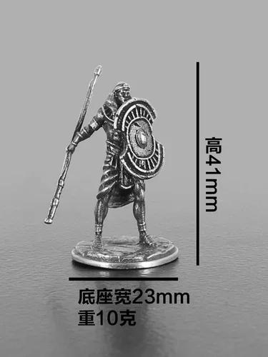 Mumienkrieger Pharaonenwachen Mini Skulptur Retro Metall Soldat Modell Tischspiel Schach Ornament Sammlung Handwerk Jungen Geschenke