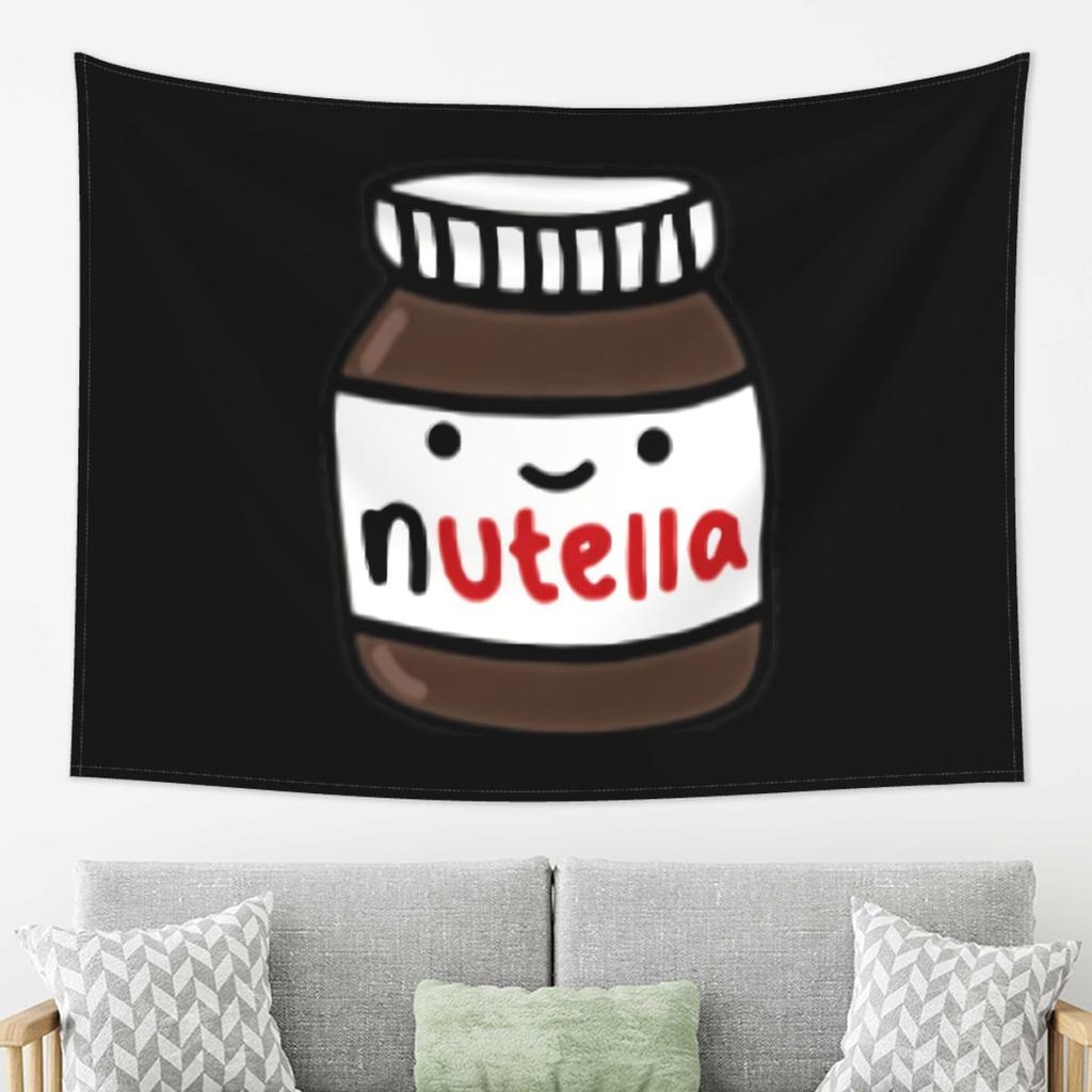 Nutella Tapestry Decoration Art Aesthetic Tapestries for Living Room Bedroom Home Wall Cloth Wall Hanging