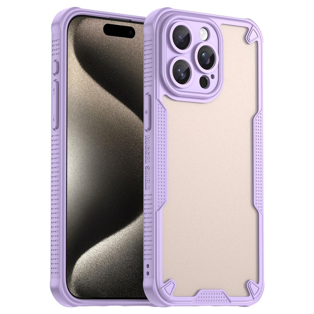 Armor Series For iPhone 15 Pro Case PC+TPU Semi-Transparent Frosted Finish Protective Phone Cover