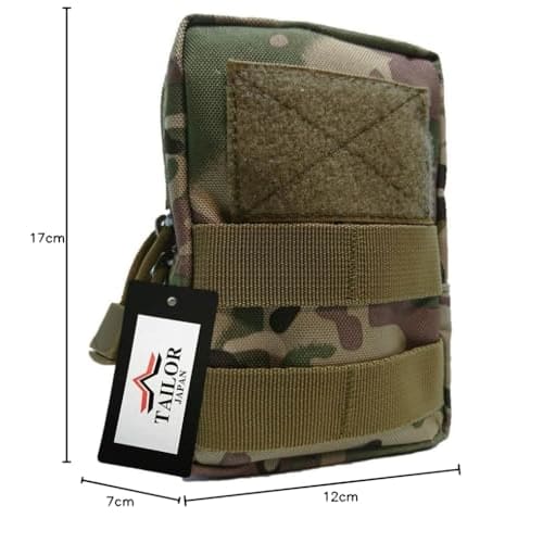 TAILOR JAPAN Airsoft Pouch, Tactical Pouch, Military Pouch, Utility Pouch, Waterproof, MOLLE Compatible, Smartphone Compatible, Selected Premium Nylon