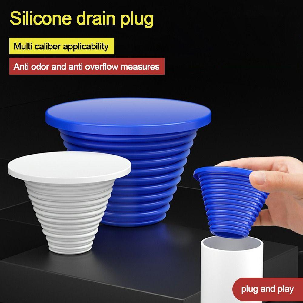 Silicone Sewer Pipe Sealing Ring Conical Shape Anti Odor Floor Drain Stopper Anti-clogging Sewer Seal Water Pipe Plug