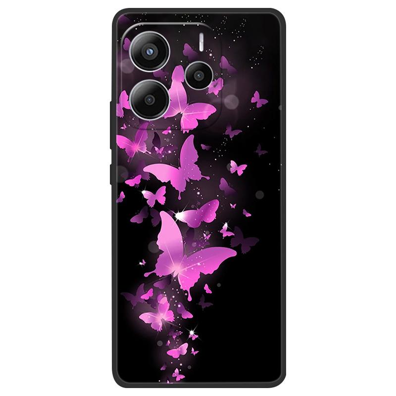 For Xiaomi Redmi Note 14 5G Case Soft TPU Marble Silicone Phone Cover for Coque Redmi Note 14 5G Global Cases Black Bumper Funda
