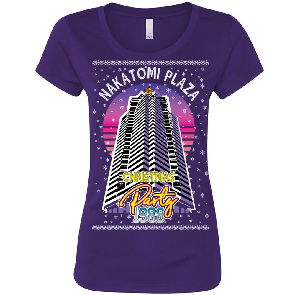 Nakatomi Plaza Christmas Party 1988 Women039;s T shirt Funny Retro Holiday santa Unisex T-Shirt XL