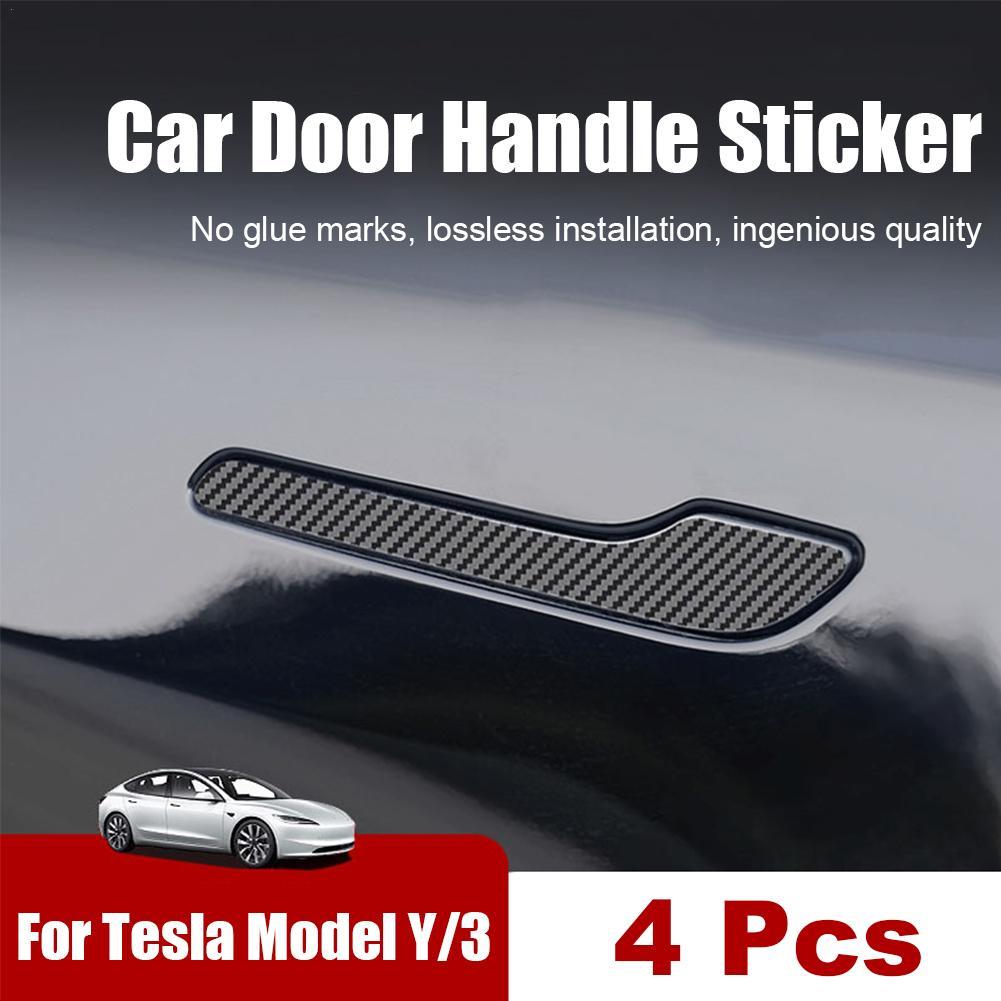 Car Handle Cover For Tesla Model Y Dustproof Anti Scratch DIY Auto Modification Accessories Door Protector 4pcs
