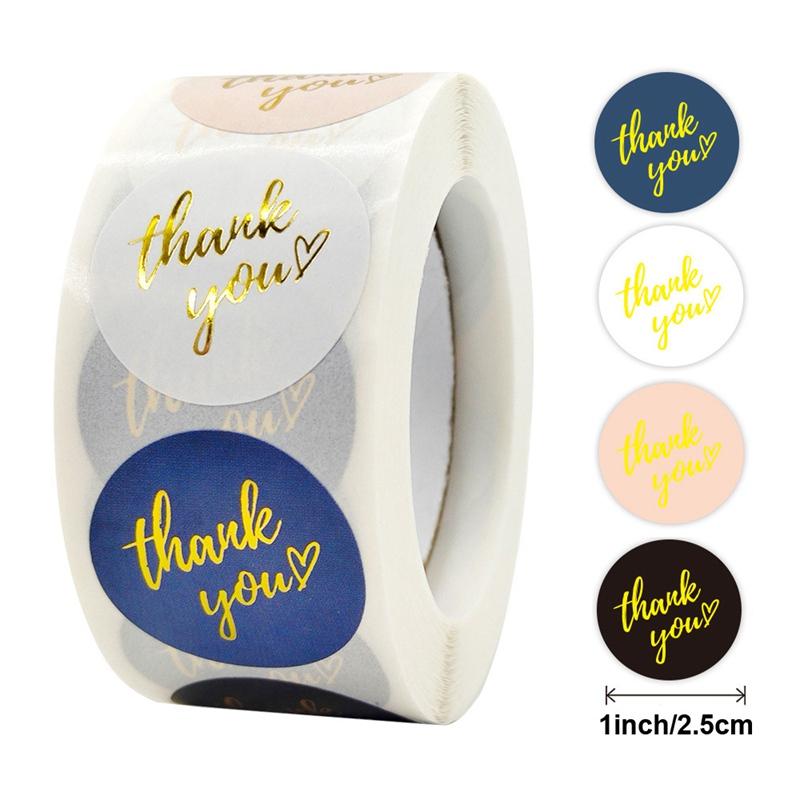 100-500pcs Black & White Thank You Stickers for Small Business Seal Labels DIY Handmade Labels 8 Designs Stationery Stickers