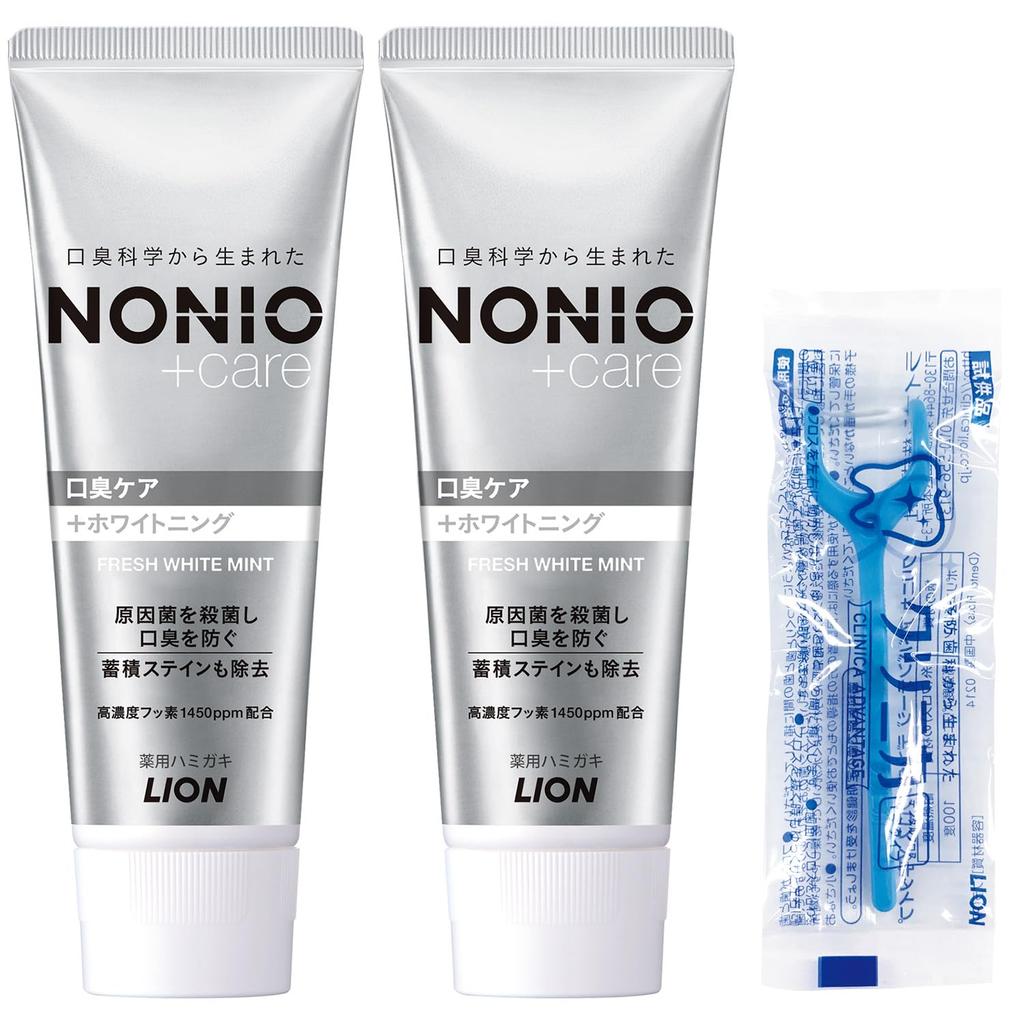 NONIO Plus Whitening Quasi-Drug Toothpaste 130g2 Floss High Concentration Fluoride (1450ppm) Bad Breath