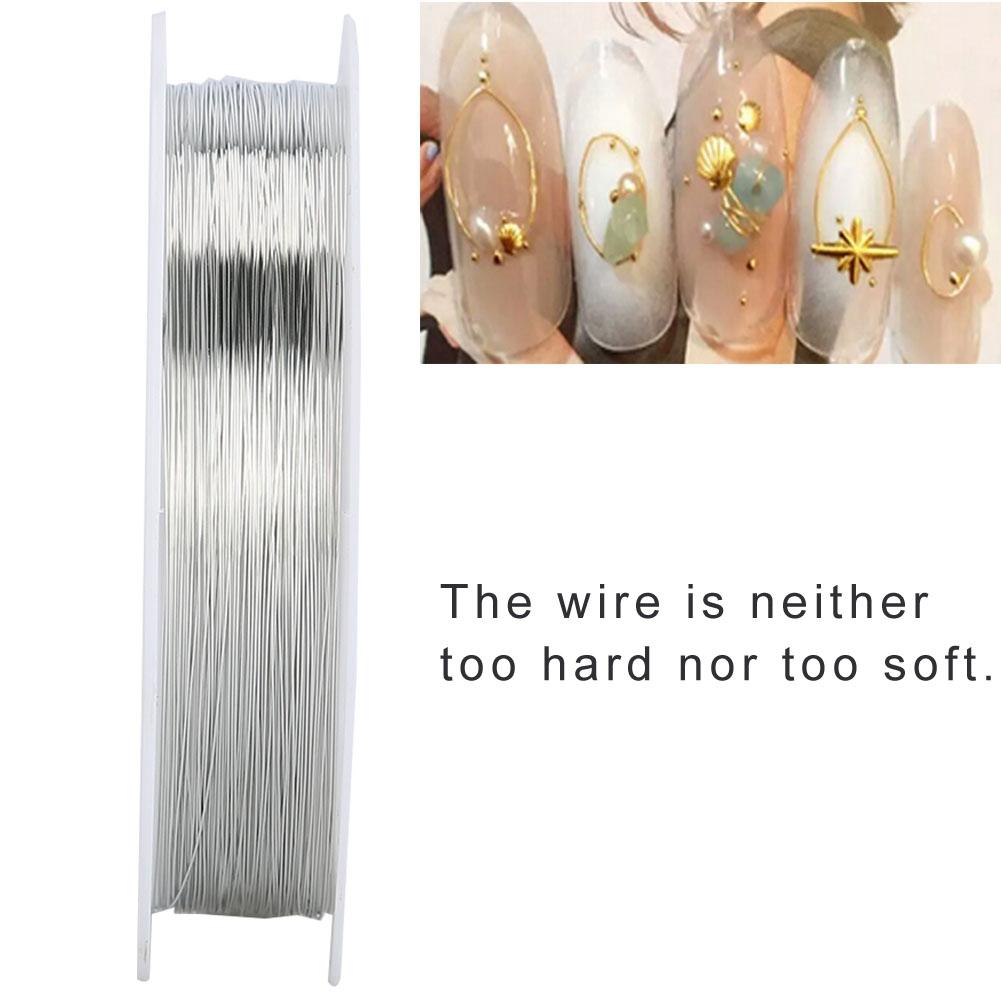 Beads String Jewelry Accessories Nail Art Manicure Metal Copper Wire Thread(Gold)