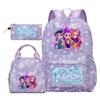 KPop Demon Hunters Student Backpack Crossbody Bag Casual Pencil Case Set of 3 Fashion Trendy Unisex