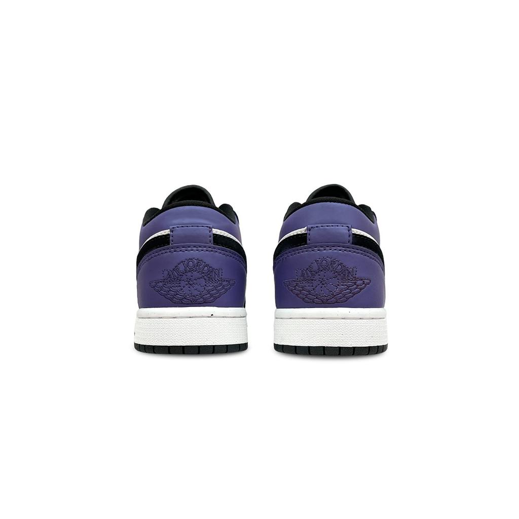 Jordan Air Jordan 1 Reverse Black Purple Slip Resistant Abrasion Resistant Slip Resistant Abrasion Resistant Low Top HF3148-106(Team701-)