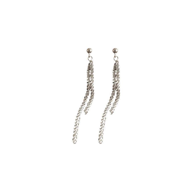 Flash Chain Ear Cable Korean Style Simple Slim Retro Earrings Earrings for Women