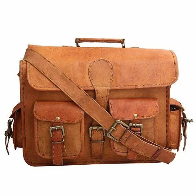 Men's Genuine Leather Vintage Laptop Best Value Briefcase Bag Satchel Messenger