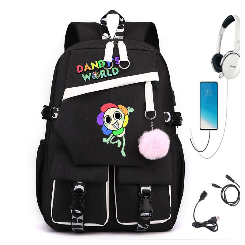 Personalized Printed USB Backpack, Large Capacity Korean Version of Trendy Primary and Secondary School Schoolbag