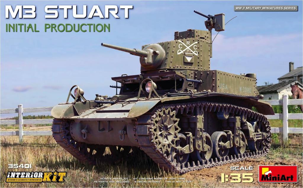 Miniart American M3 Stuart Initial Production Interior Kit Plastic Model Assembly Kit MA35401 1/35