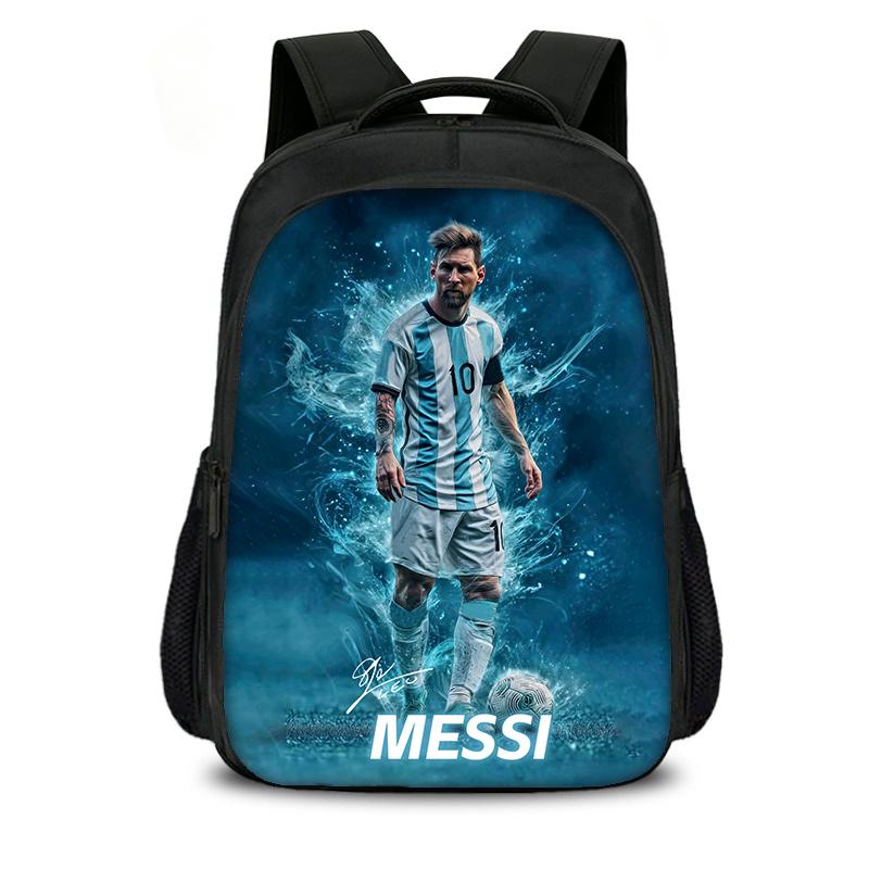 Leer, Reis Schooltassen Voetbal Sport Grote Capaciteit Boekentas M-Messi Dubbellaags Rugzak Voetbalster Rugzak