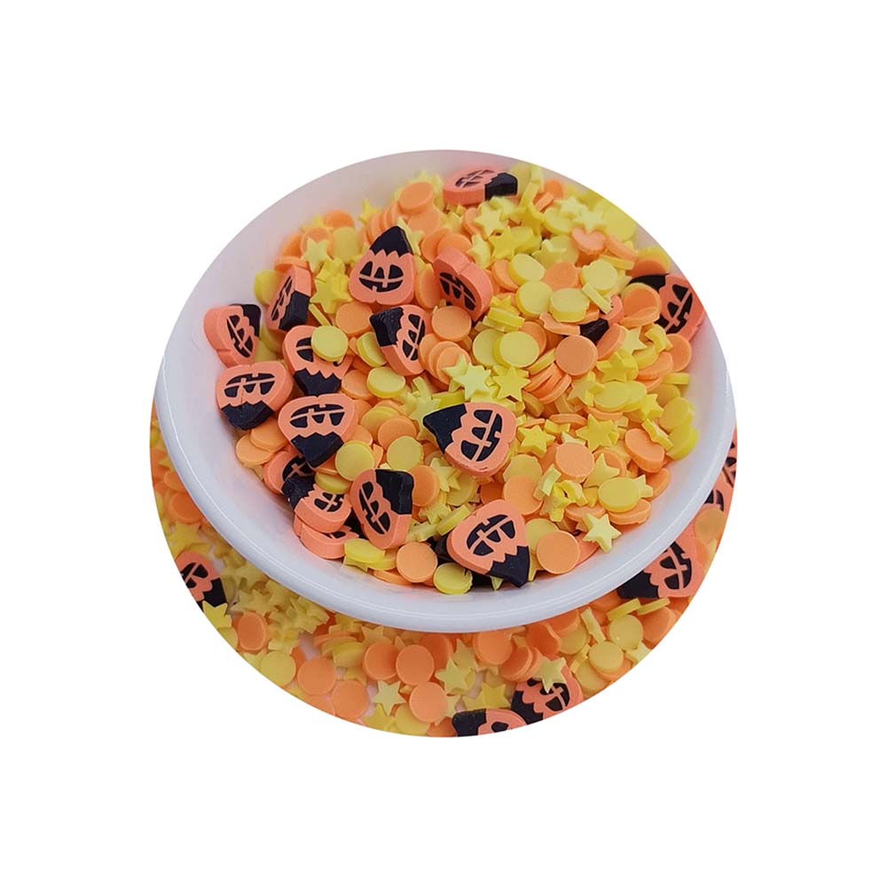 High Quality Autumn Season Yellow Leaf Slice Polymer Clay Crafts for Sprinkles Slime Fillers Holiday Party Decorations