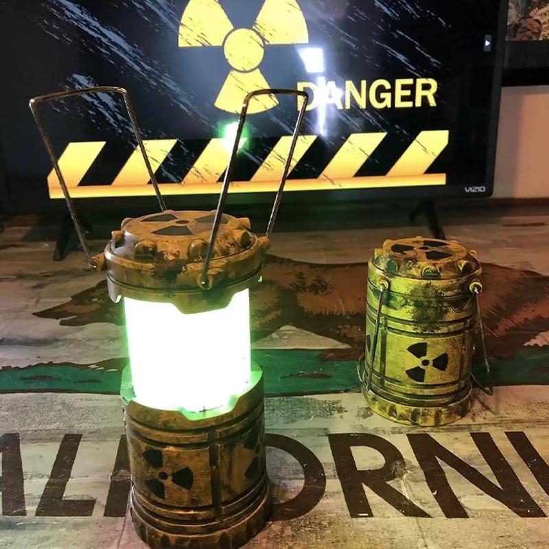 Mini Handheld Nuclear Reactor Lantern Toy Simulation Illuminator DoomsdayPush Light Creative Novelty Gift Portable Glowing Lamp