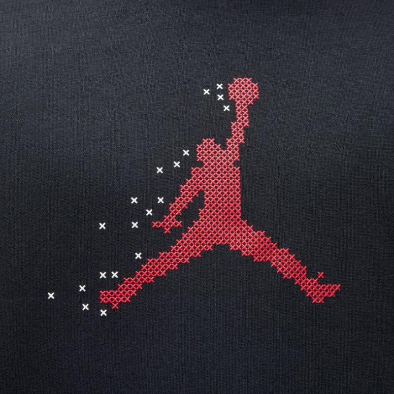 Jordan Logo Print Hoodie Men Tops Black FD7466-010