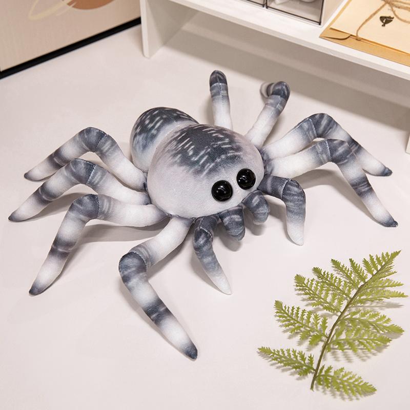20/30cm Grijs/Blauw/Geel Spin Insect Simulatie Pluche Speelgoed Gevuld Wild Dier Pluche Decoratie Verjaardagscadeau 20cm