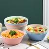 Japanese Instant Noodle Bowl Microwave Dishwasher Safe Large Capacity Stackable Unbreakable Cereal Soup Rice Bowl for Canteen