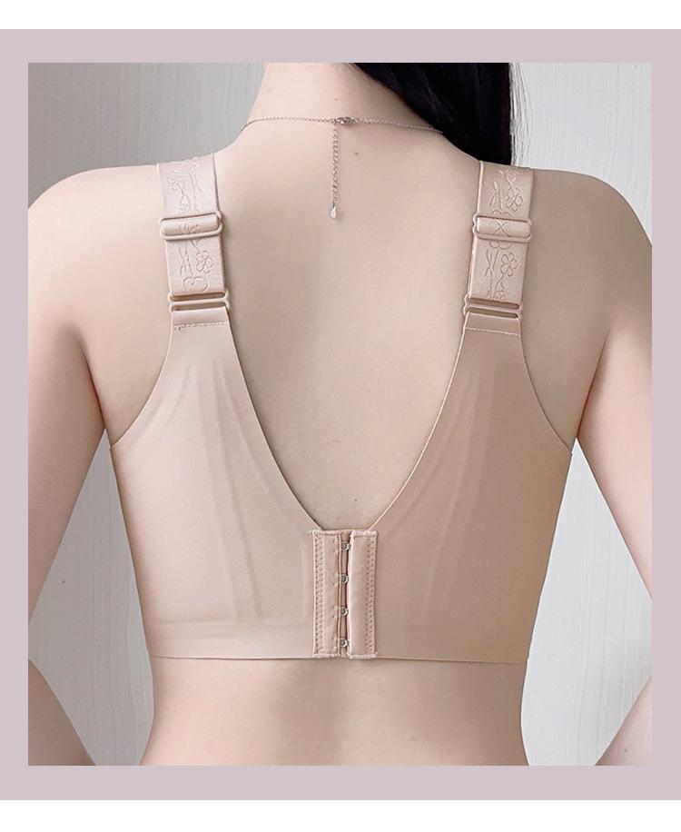 Plus Size Wireless Push-Up Side Support Bra for Large Busts