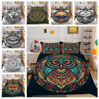 3D-Datura-Bettwäsche-Set im indischen Stil, Bettbezug, 2/3-teilig, UK/US/AU/DE/UE, volle Größe, super großes Bett, waschbar, weich und schnell trocknend, Heimdekoration