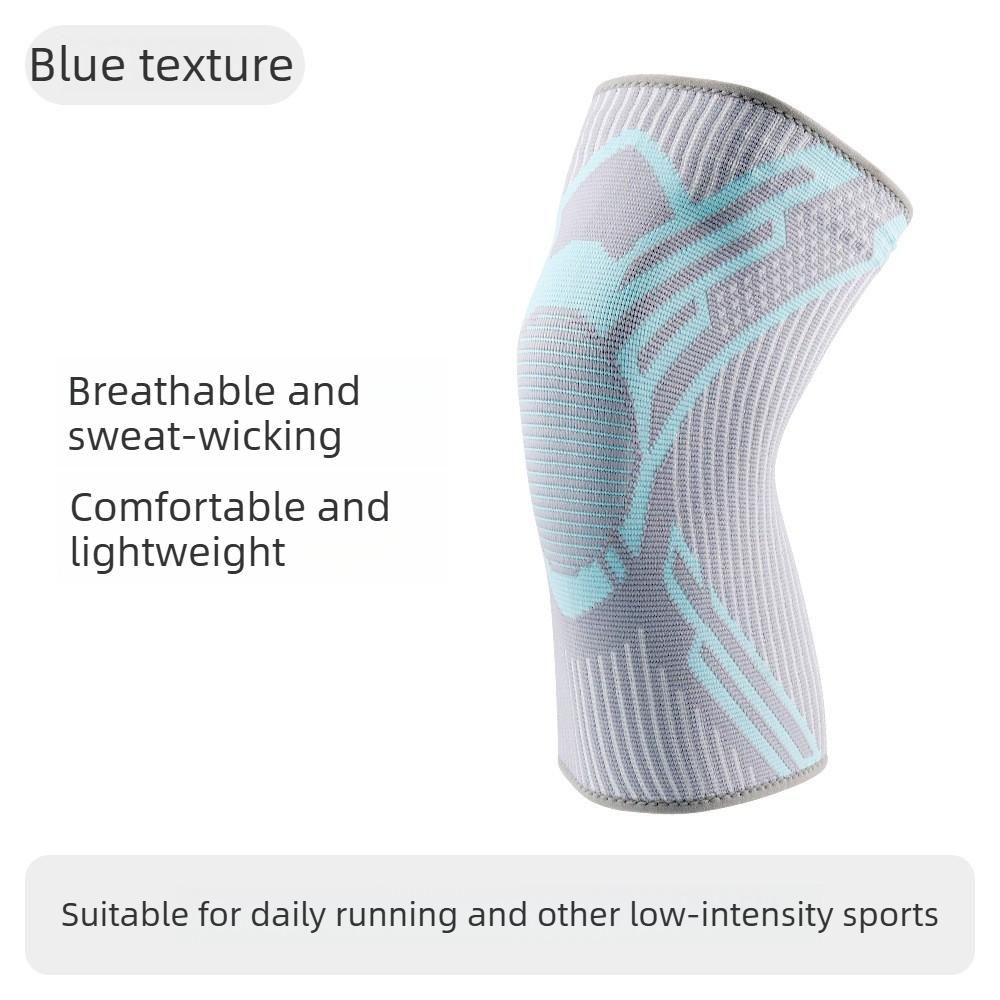 Sports Knee Pad Nylon Elastic Anti-Slip Silicone Knee Support for Basketball Running Cycling Breathable Knitted Thin Knee Brace Men Women M L XL