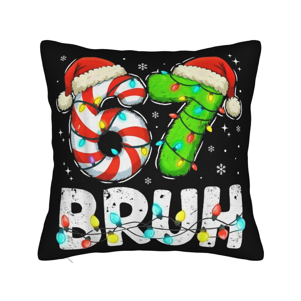 6 7 Christmas 67 Santa  Pillow Cover  Soft Cushion Cover Kawaii Pillow Case For Chair Sofa Home Decor