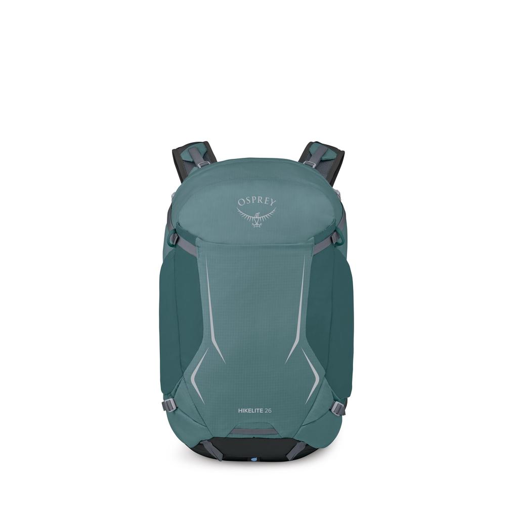 Osprey Hikelite 26L Durable Hiking Backpack Travel Daypack with Rain Cascade Blue - Cover, Unisex,
