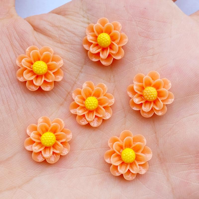 30 Stück Niedliche Mini-Hybridblumen Flache Rückseite Harz Cabochons Scrapbooking DIY Schmuck Bastel Dekoration Zubehör J20