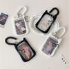 Cute Cat Photocard Holder With Elastic Rope Card Holder Idol Photo Storage Card Display Protect Pendant Bag Decor Keychain Gifts