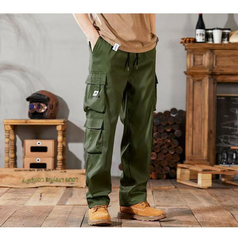 2026 New Men's Sports Casual Pants Loose Multi-Pocket Straight Cargo Pants