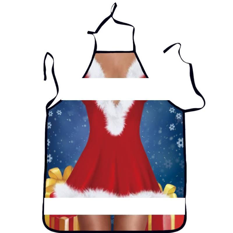 Waterproof Cartoon Christmas Apron Home Cooking Party Activities Kitchen Supplie
