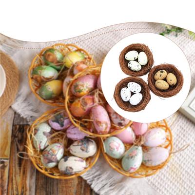 Artificial Birds Nest with Eggs Decorative Nest, Home Decor, Easter Decor Premium Lightweight
