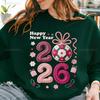 Happy New Year 2026 Crochet Yarn Design Digital Download Autumn and Winter Thermal Hoodie Long Sleeve Sweatshirt Adult Pullover