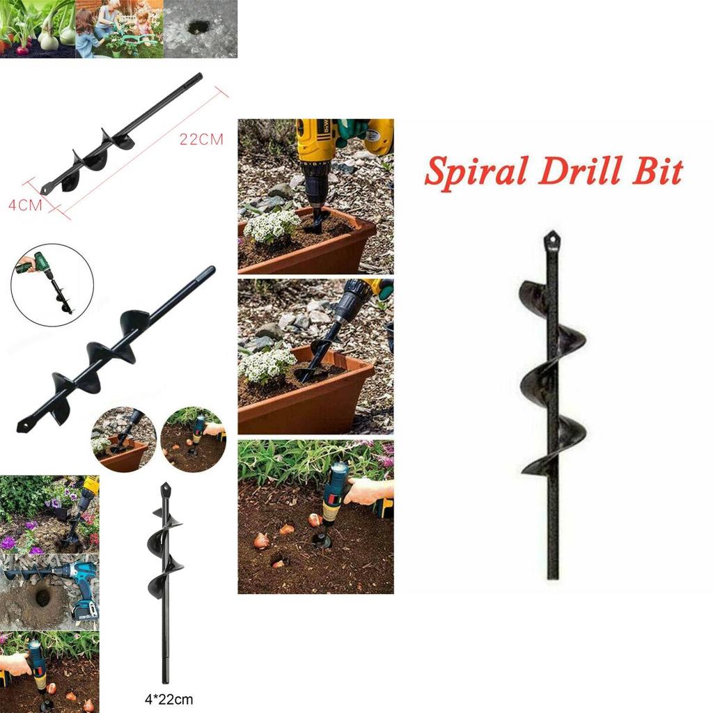 Versatile Garden Planting Auger Spiral Hole Drill Bit For Hassle-free Post Hole Digger