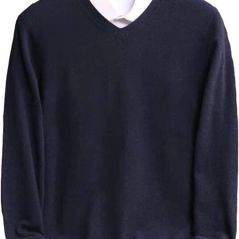 

Мужской пуловер с V-образным вырезом из 100% шерсти XL (180)