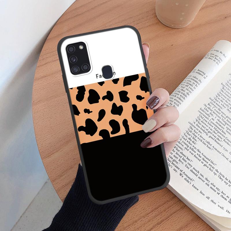 For Samsung Galaxy A21S A50 A51 A52 A32 A31 Phone Case Fashion Leopard Print Pattern Soft Silicone Fundas Protective Cover Shell