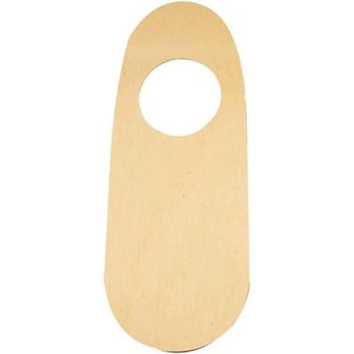 Door Handle Plate - Unspecified - Wood - 10 X 25 Cm - Beige - Rectangular