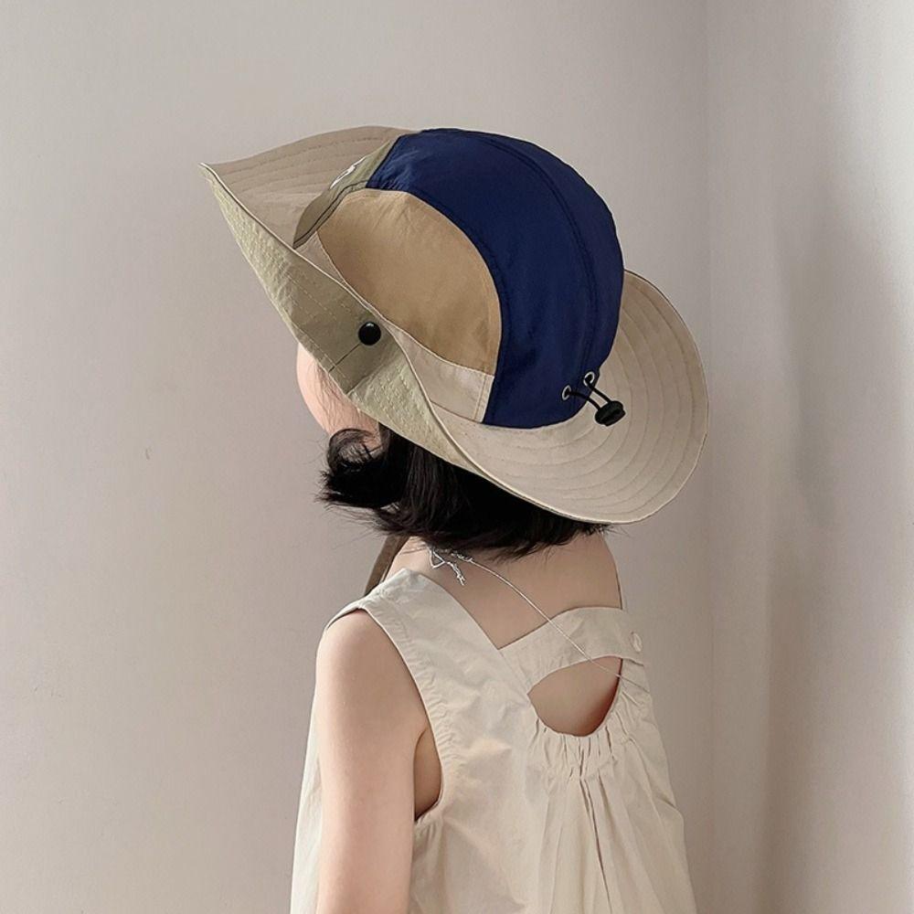 Summer Children Fisherman Cap Quick-dry Outdoor Sunscreen Hat Boys Girls Bucket Cap  3-10 Years