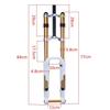26 1-1/8 DH Downhill Front Fork Black/White MTB Bike Mountain Bicycle Cycling Fork