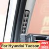 Per Hyundai Tucson NX4 2022 2023 Acciaio inossidabile Auto Uscita aria condizionata anteriore Copertura decorativa Cornice A Colonna Accessori