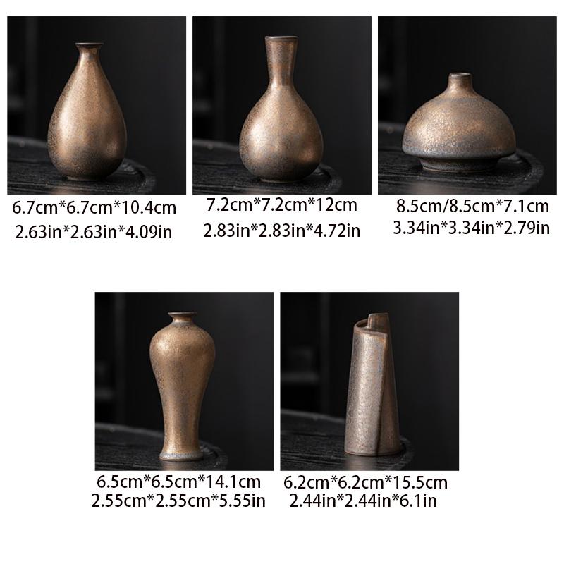 Ceramic Vase Flower  Decorative Vase Retro Style for Flowers Grass Indoor Living Room Dining Table Office Home Decor