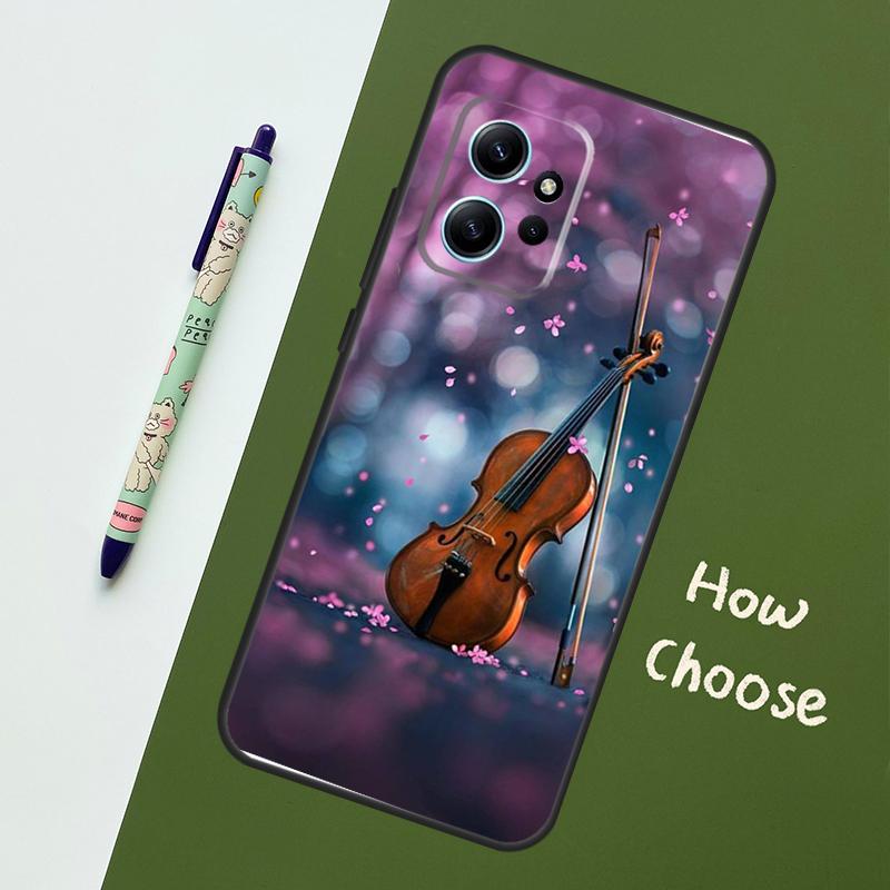 Музыкальный скрипичный чехол для Xiaomi Redmi Note 9 10 11 12 Pro Note 12S 9S 10S 11S Чехол для Redmi 12 9C 10C 12C Redmi Note 10 Pro