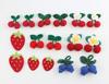 Woven Imitation Hand Hook Water-soluble Embroidery Strawberry Cloth Patch Clothing Bag Hairpin Decoration DIY Patch Accessories