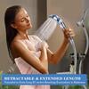 Expandable Shower Hose, 69 Inches Extra Long for Bathing & Toilet Cleaning, Leakproof Flexible Hose Extension with Adjustable Holder