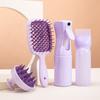 Hot Sale Eco-Friendly Durable Plastic 4-Piece Barber Comb Hair Brush Set Massage Comb Easy Clean Design Fashion Home