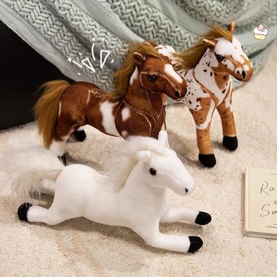 Cute Pony Simulated Sweat Blood Horse Doll Plush Toy Rag Doll Foal Doll Birthday Gift for Girls