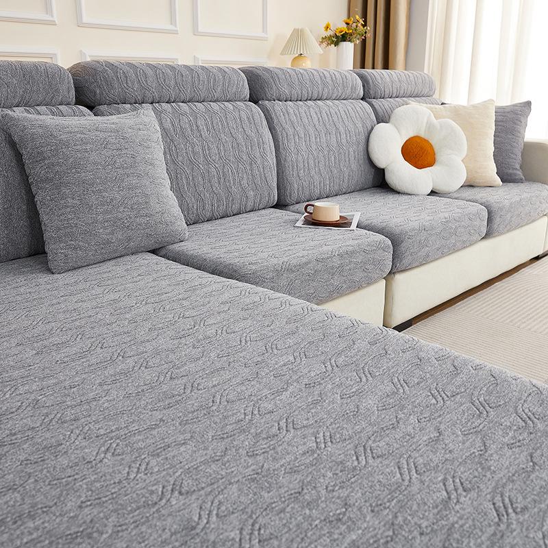 Neuer Sofabezug aus Jacquard-Samt, universelles All-Inclusive-Wohnzimmerkissen, universelle, kratzfeste, elastische Sofakappe für alle vier Jahreszeiten
